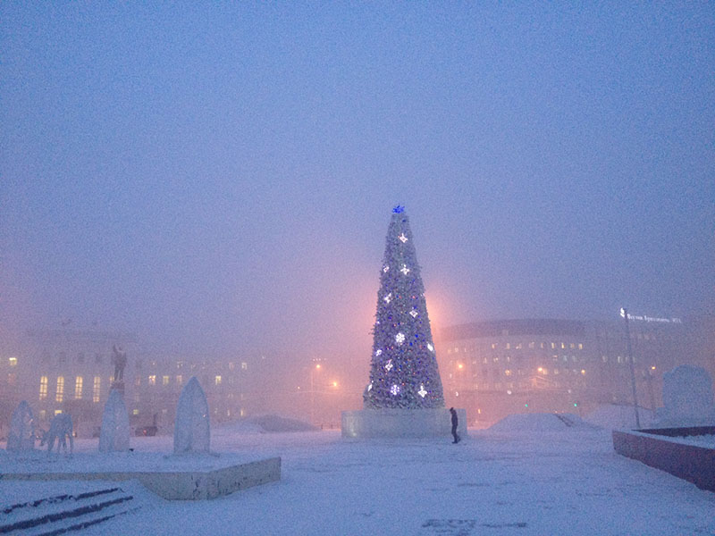 город Якутск зимой